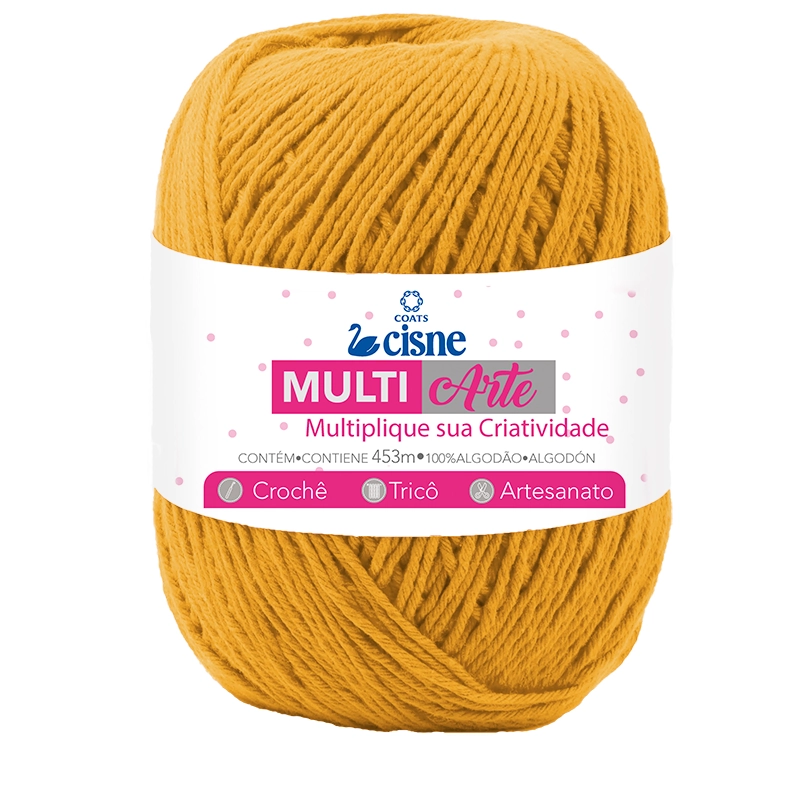 Linha Para Artesanato Cisne Multiarte Laranja Claro