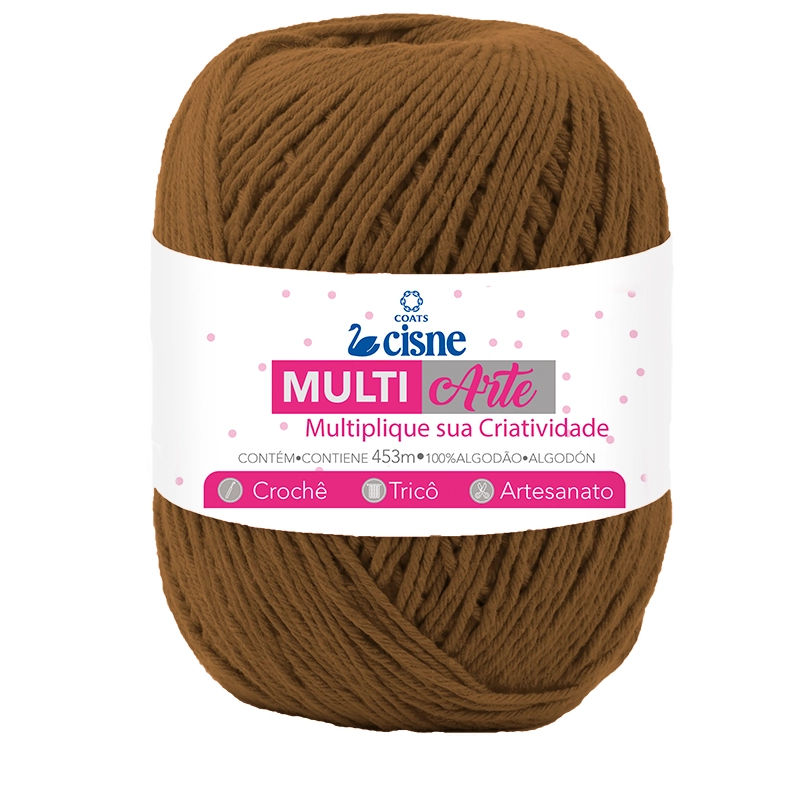 Linha Para Artesanato Cisne Multiarte Marrom 02