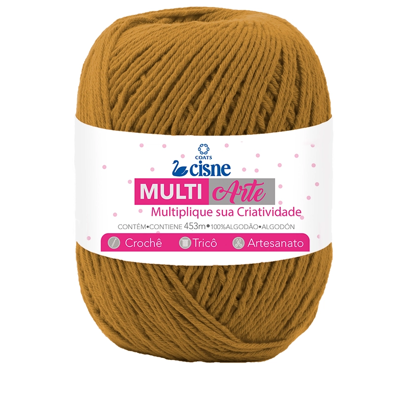 Linha Para Artesanato Cisne Multiarte Marrom Claro