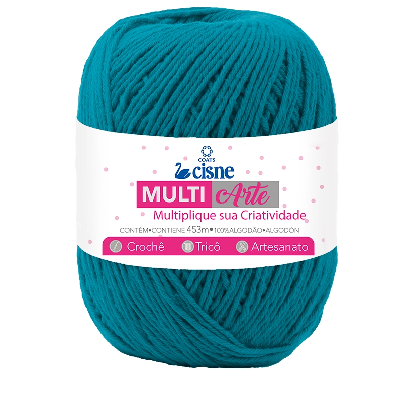 Linha Para Artesanato Cisne Multiarte Turquesa