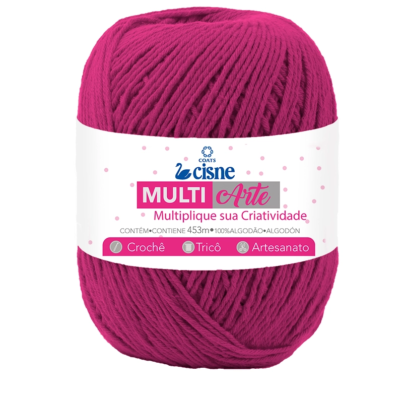Linha Para Artesanato Cisne Multiarte Pink
