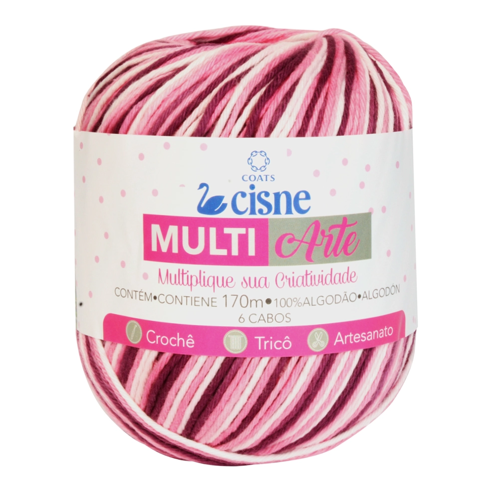 Linha Para Artesanato Cisne Multiarte Rsa Esc/rsa Cl