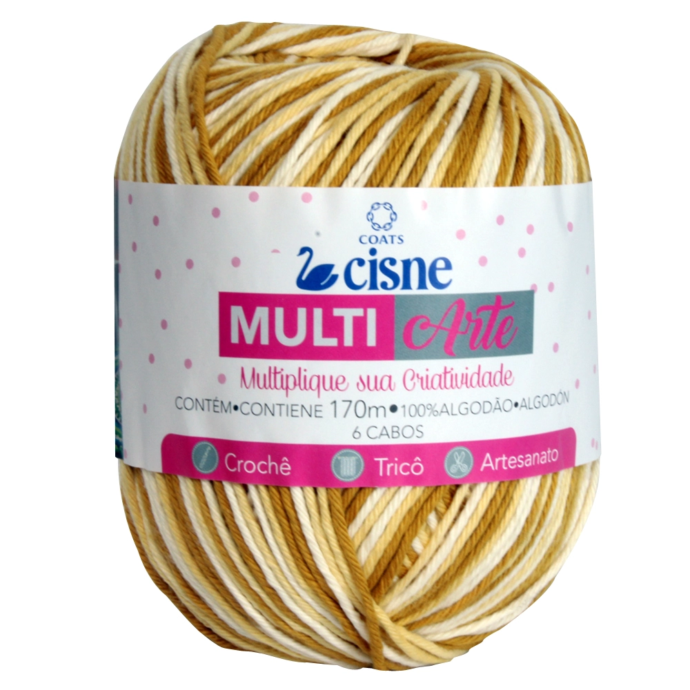 Linha Para Artesanato Cisne Multiarte Ama/cru