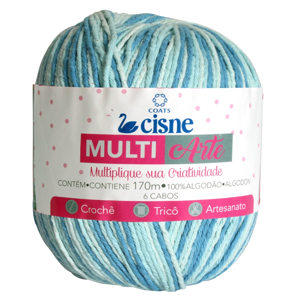Linha Para Artesanato Cisne Multiarte Azl Tur/azl Cl 01
