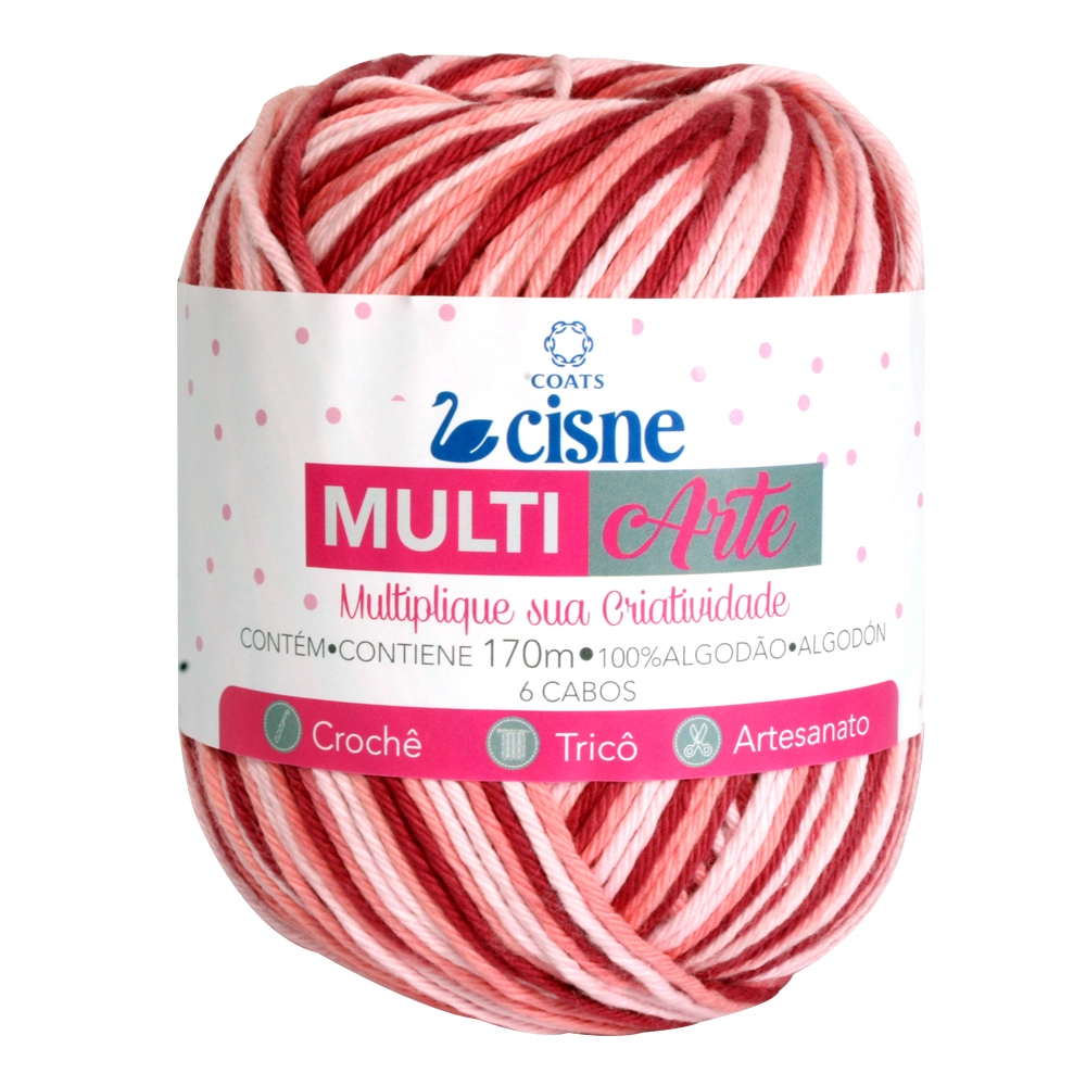 Linha Para Artesanato Cisne Rosa/branco 00006