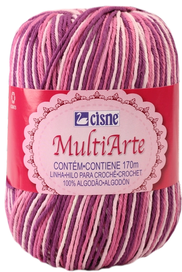 Linha Para Artesanato Cisne Multiarte Roxo/rosa