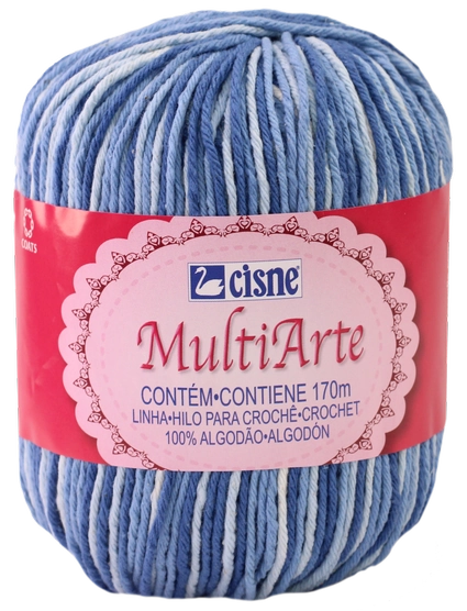 Linha Para Artesanato Cisne Multiarte Azul Cl/ Esc