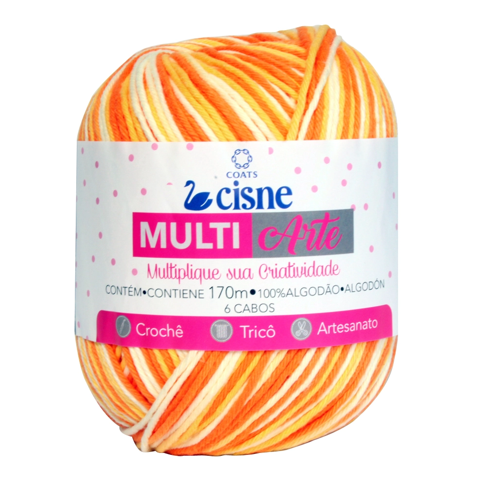 Linha Para Artesanato Cisne Multiarte Amar/cru/lar