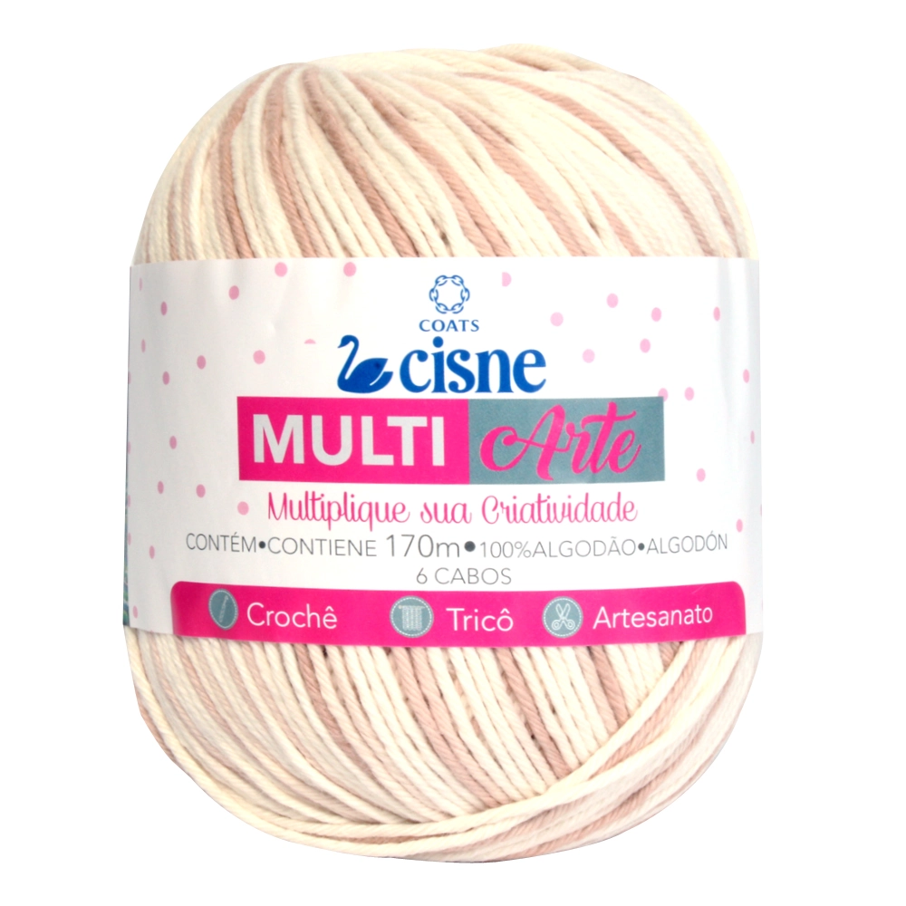 Linha Para Artesanato Cisne Multiarte Bege/cru