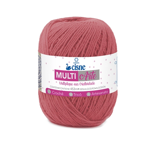 Linha Para Artesanato Cisne Multiarte Rosa