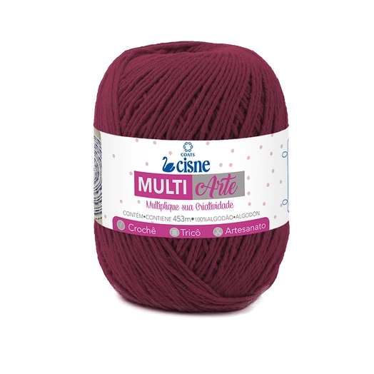 Linha Para Artesanato Cisne Multiarte Vinho