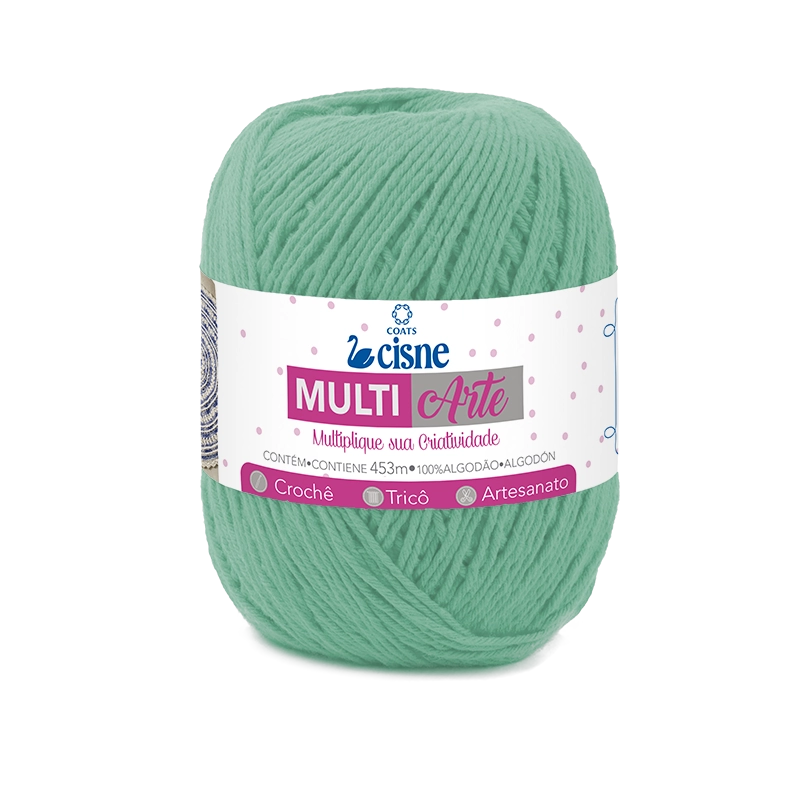 Linha Para Artesanato Cisne Multiarte Verde Agua