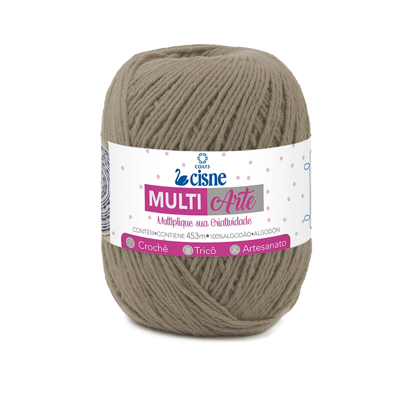 Linha Para Artesanato Cisne Multiarte Cinza Chumbo