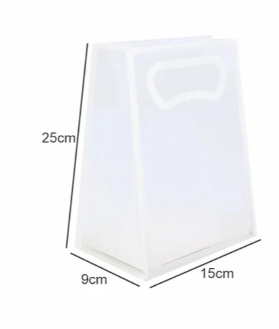 Sacola Transparente Pvc C/alca Fosca 25x15x9 Cromus