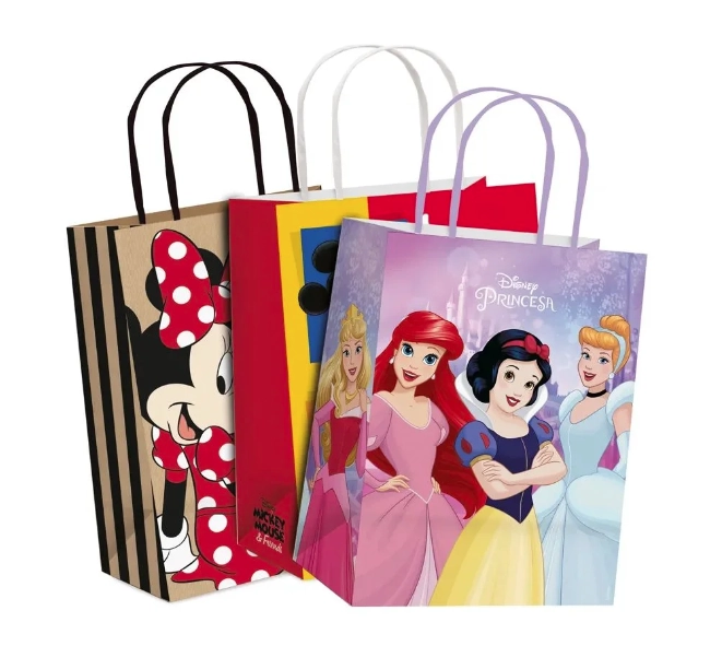 Sacola Papel Sortido Disney P 21,5x15x8 C/1 Un Cfsc