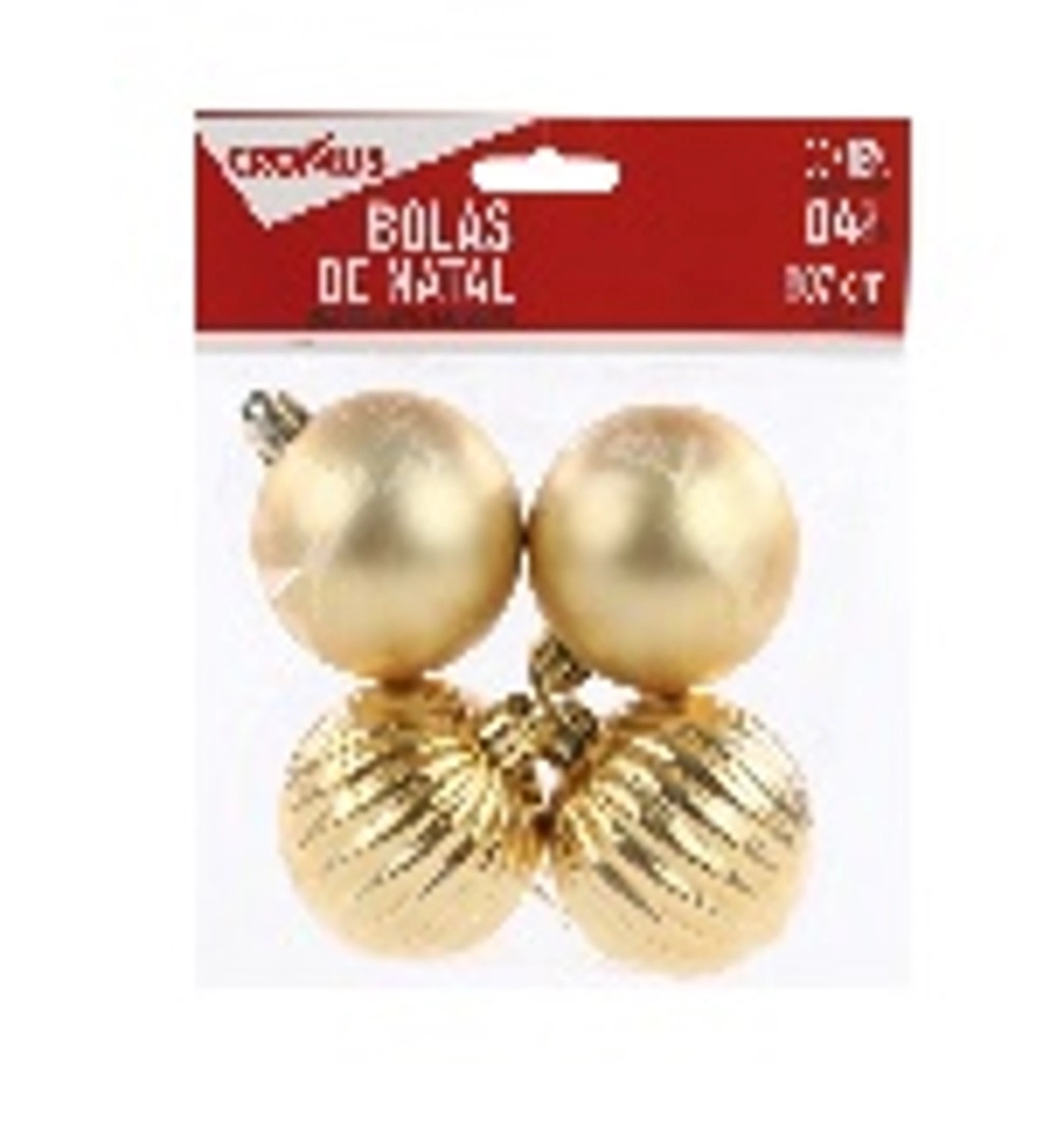 Bola Lisa Matte E Gomo Brilho Sort Our 6cm Jg C/4 Pc Cromus