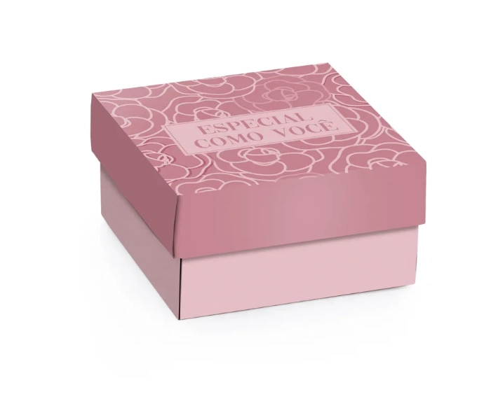 Mini Cx Quadrada Camelia G 12x12x4cm 10un Cromus