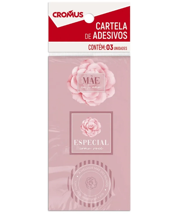 Cartela Adesiva Camelia Dia Das Maes Pt C/3 Un