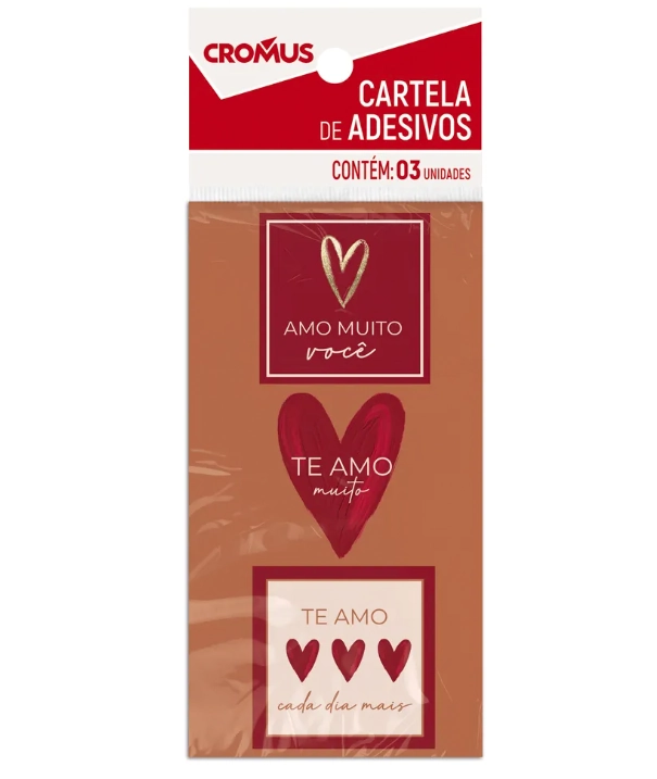 Cartela Adesiva Season Love C/3un Cromus
