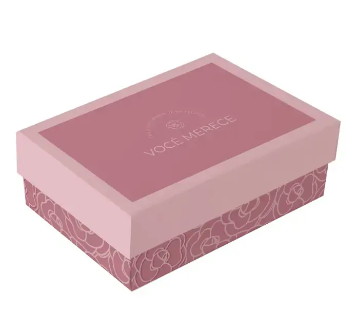 Caixa Retangular C/tampa Petit Camelia M 19,5x14,5x6,5cm Cromus