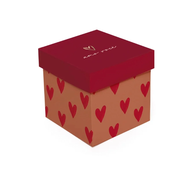 Caixa Cubo Season Love P 13x13x13cm Cromus
