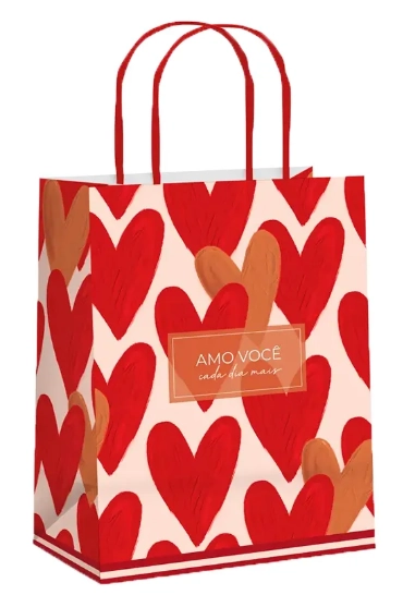 Sacola Premium Season Love G 34x38x15cm Cromus