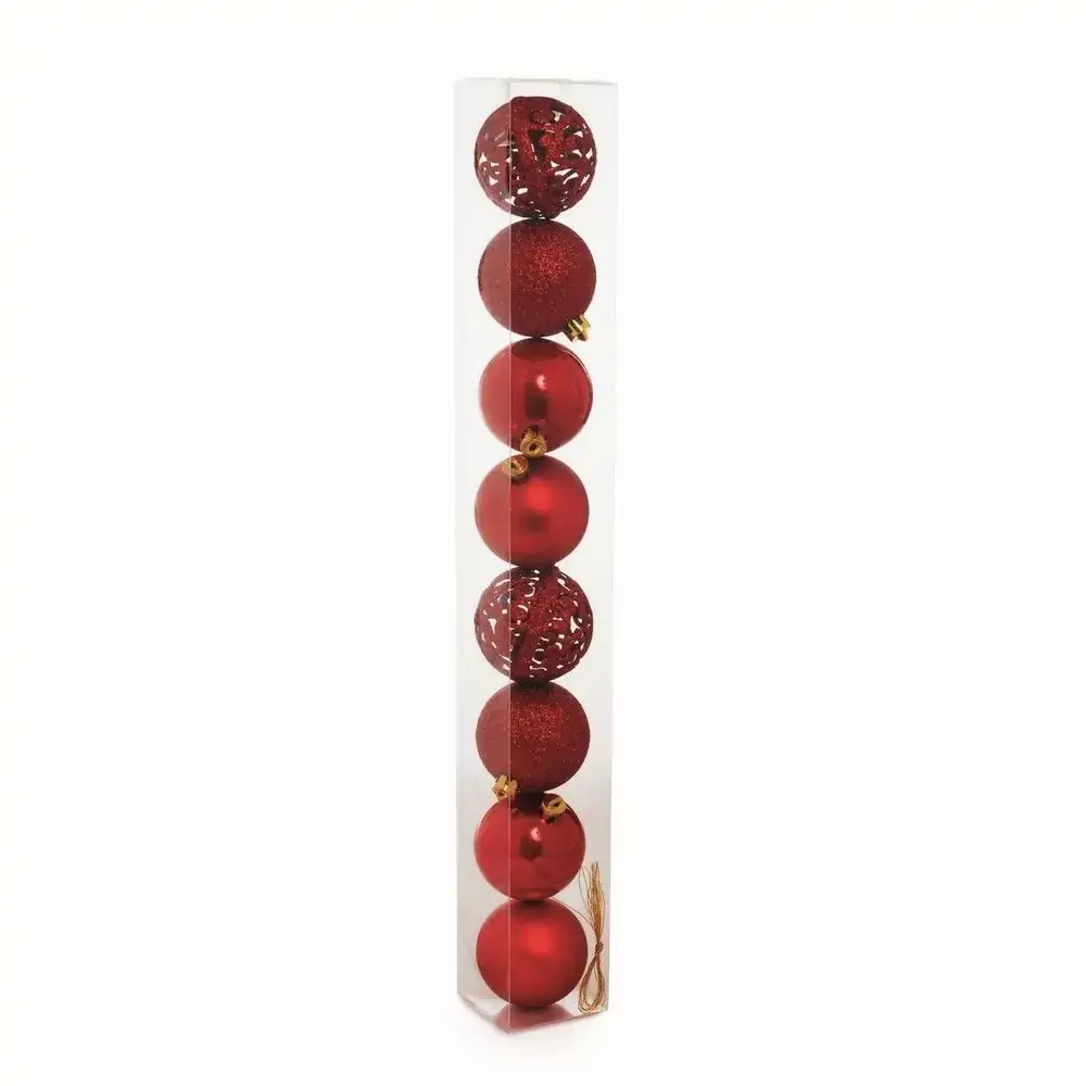 Jg.c/8 Bolas Natal Cromus 6cm Vermelho