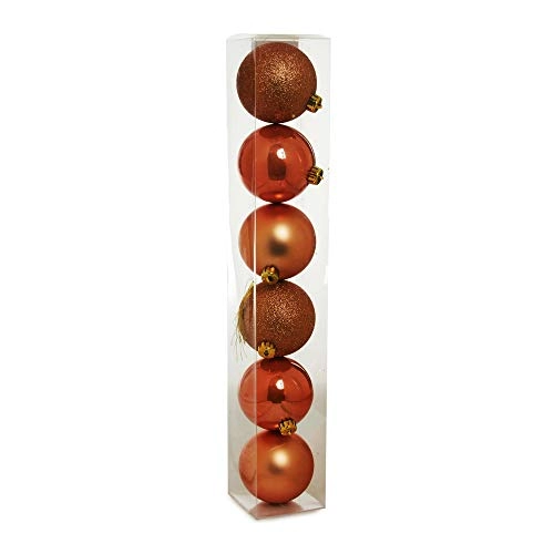 Bola Natal Cromus Bronze 8cm C/6unidade