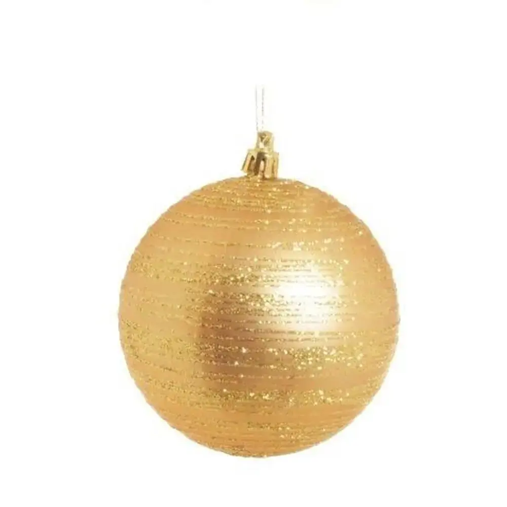 Bola Natal Cromus 10cm Ouro C/glitter