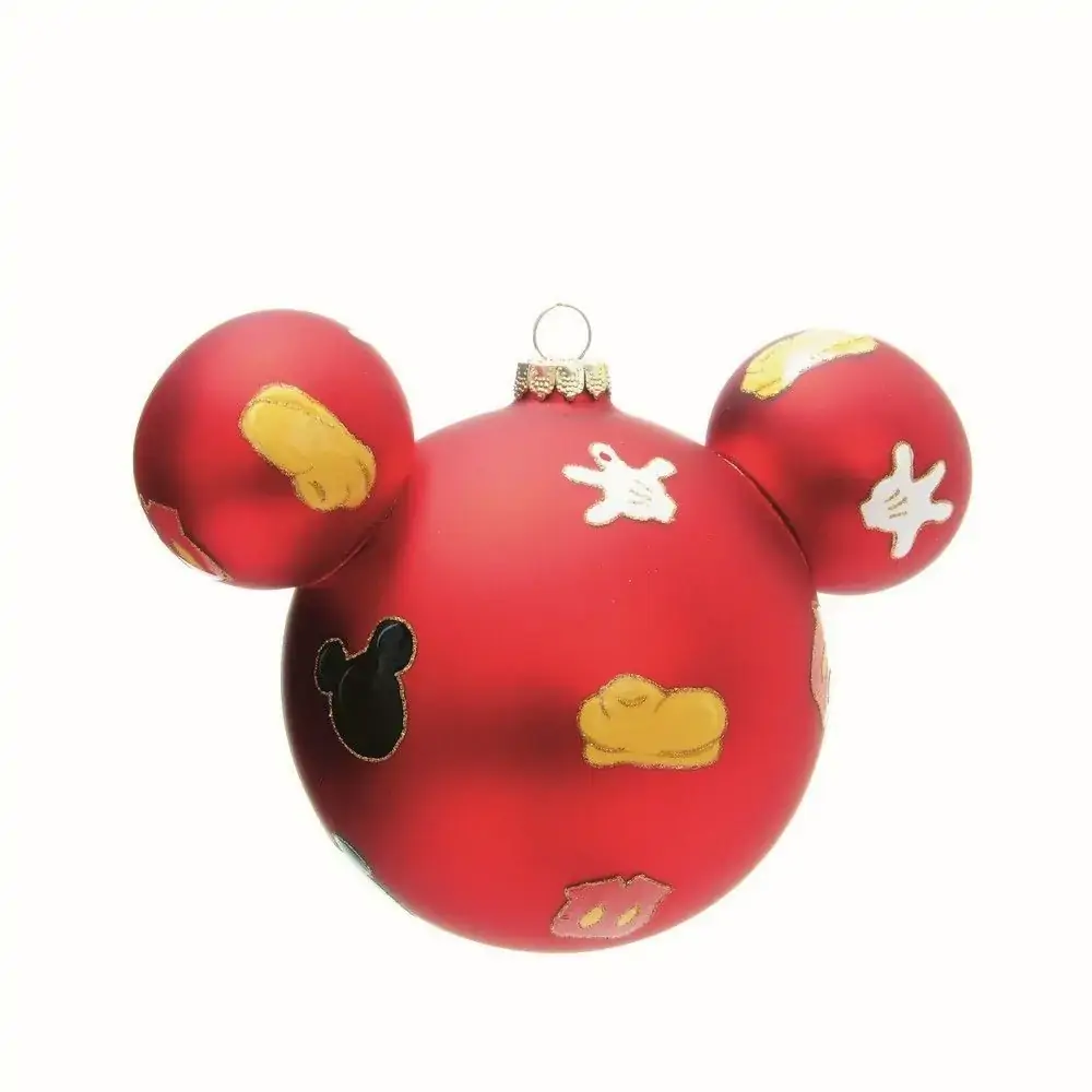 Bola Natal Cromus 10cm Disney Vm Mickey C/2