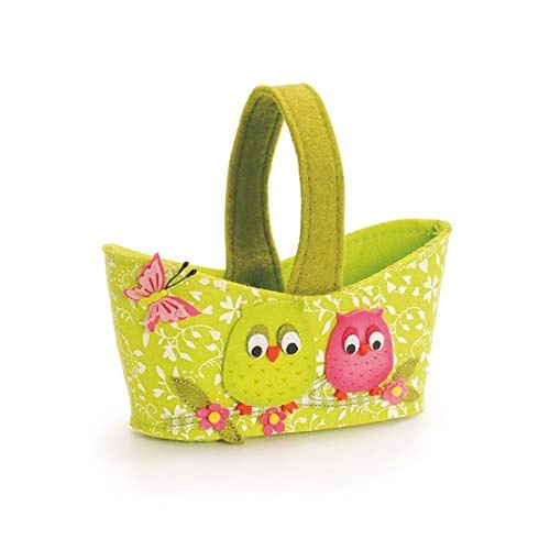 Cesta Cromus Feltro Coruja Oval P