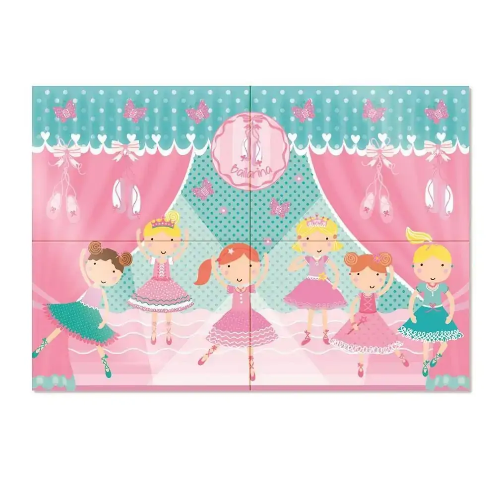 Painel Cromus C/4 Laminas 66x46cm Bailarina