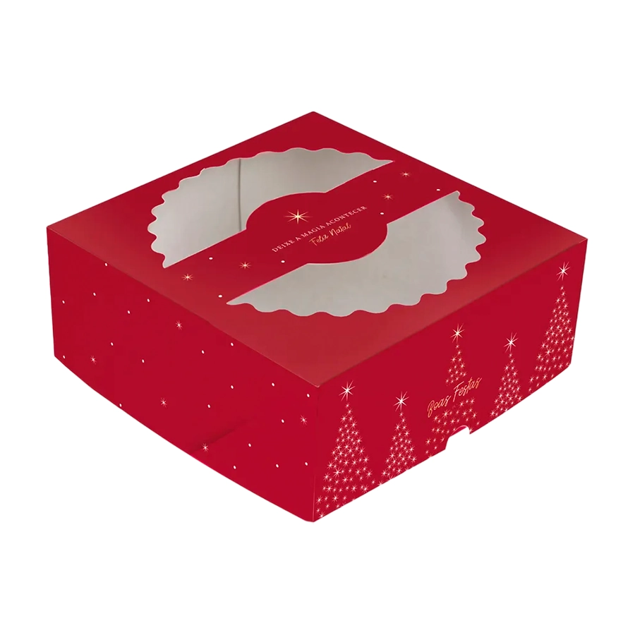 Caixa P/bolo Rei Magic 25x25x10cm Cromus