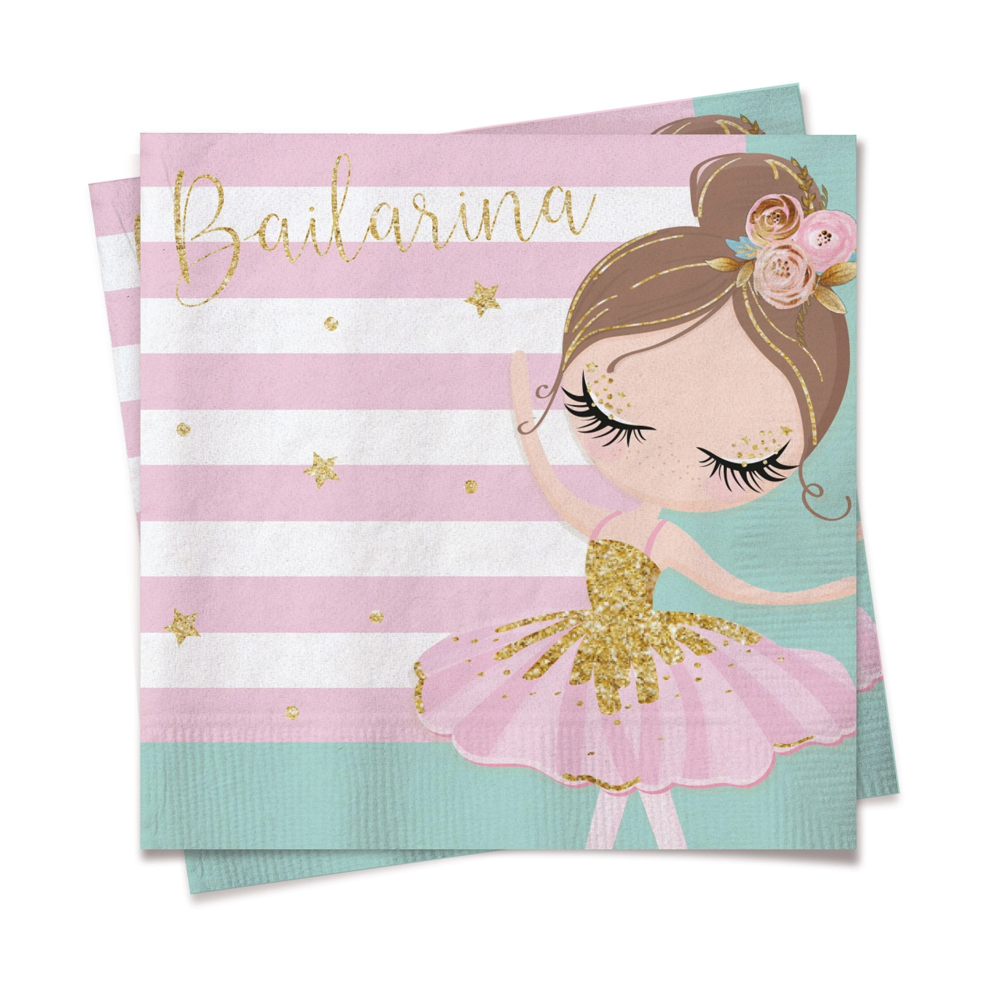 Guardanapo Cromus 25x25cm Bailarina C/20