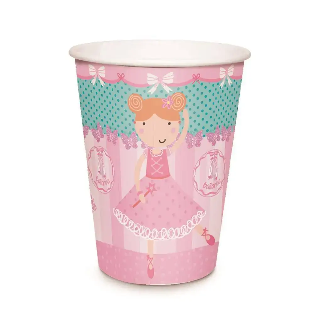 Copo Papel Cromus 240ml Bailarina C/8