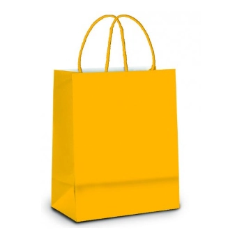 Sacola Pap 26x19,5x9,5 Liso Amarelo Un