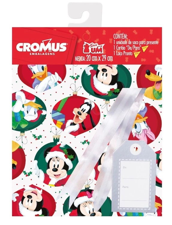 Kit P/auto Servico 35x54 Natal Disney Cromus