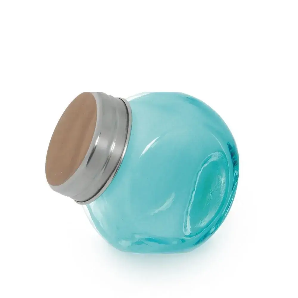 Baleiro Cromus Azul C/tampa Prata M