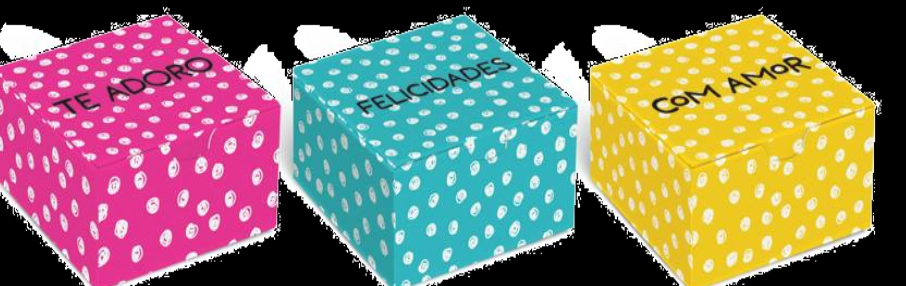 Caixa Diver P/brigadeiro 6 Doces Ink Dots 12x8x3,5cm Cromus