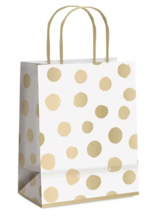 Sacola Papel Decorada M 26x19,5x9,5 Big Ball Branco