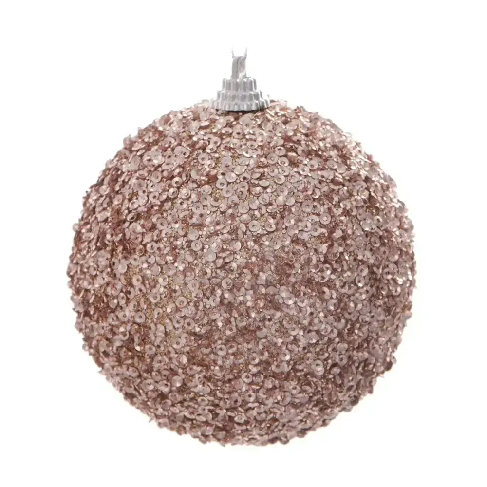 Bola Natal Cromus Nude 10cm C/6unidade Listras
