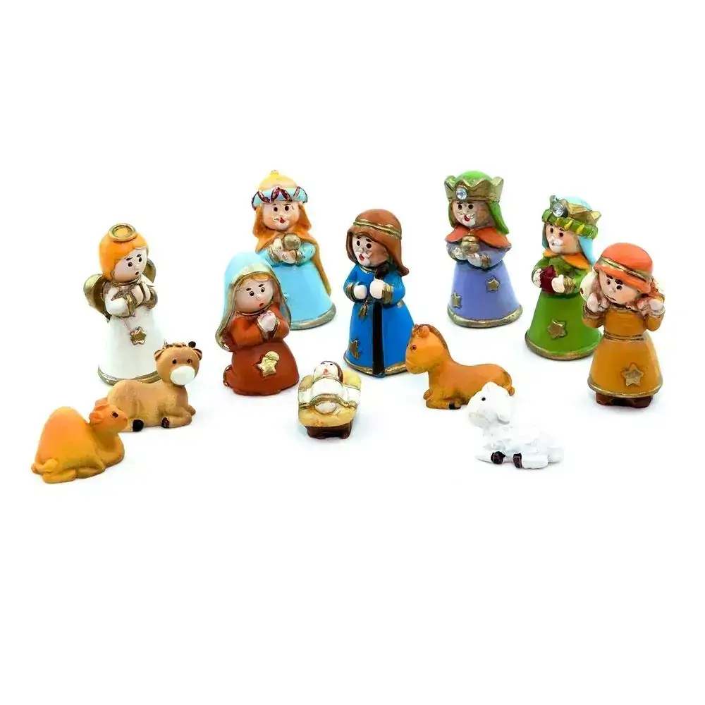 Mini Presepio Cromus Infantil Resina C/12 Pecas