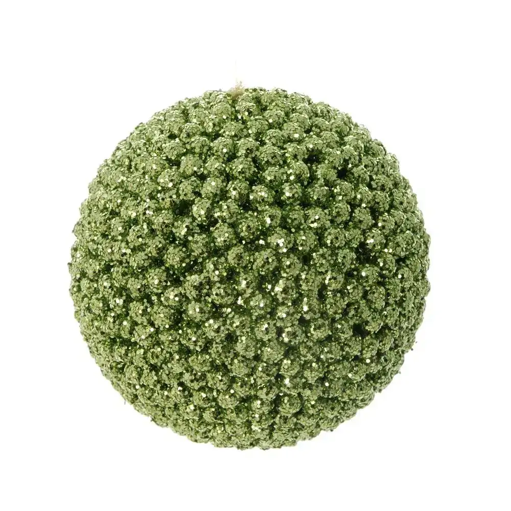 Bola Natal Cromus Crunch Verde 10cm C/4