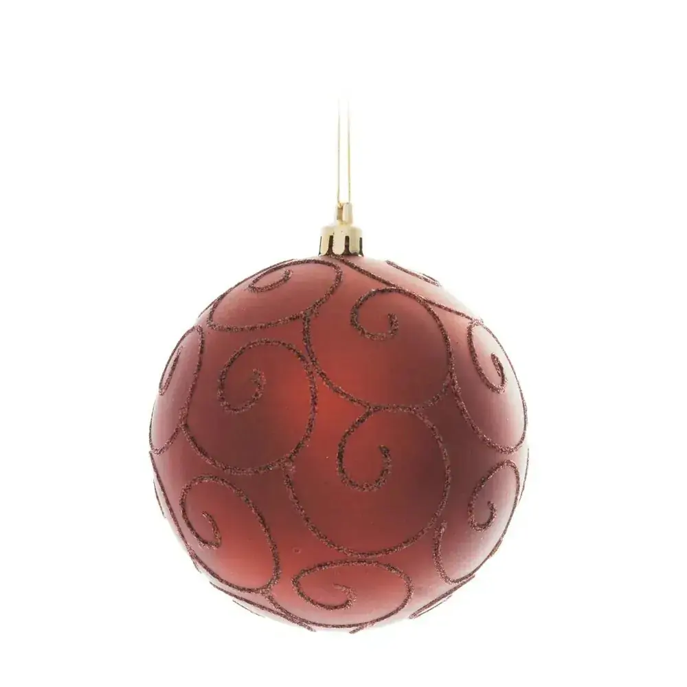 Bola Natal Cromus 10cm Arabesco Marron