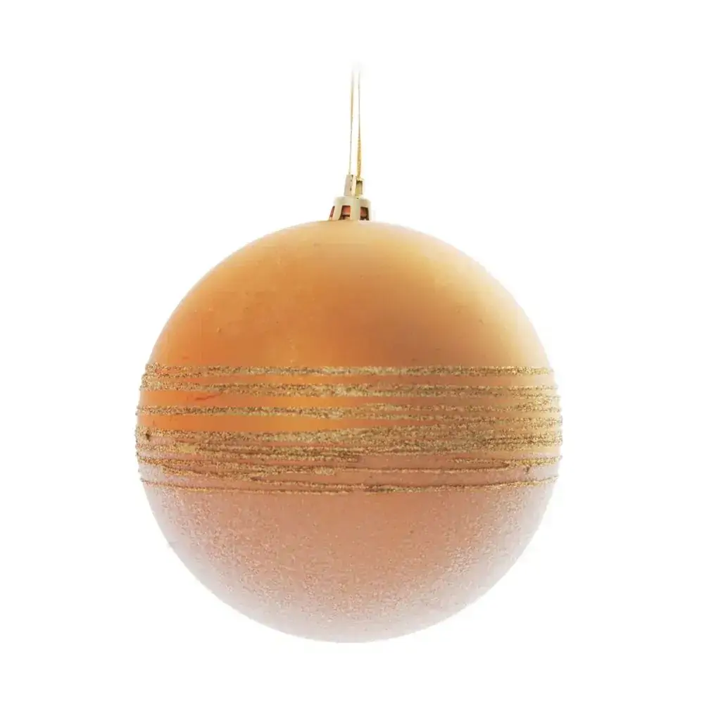 Bola Natal Cromus Acucar/listras 12cm C/2