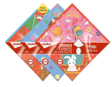 Emb Express P/ovos Feliz Pascoa 18x18 C/5 Cromus