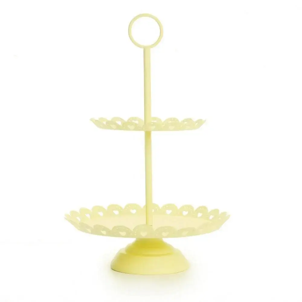 Suporte P/doces Cromus 2 Andares Amarelo