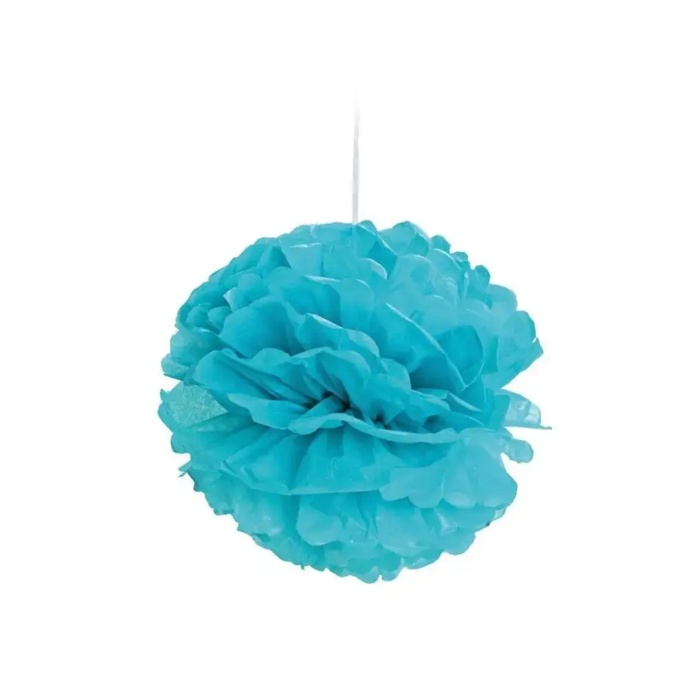 Pom Pom Cromus 30cm Azul Turqueza C/2