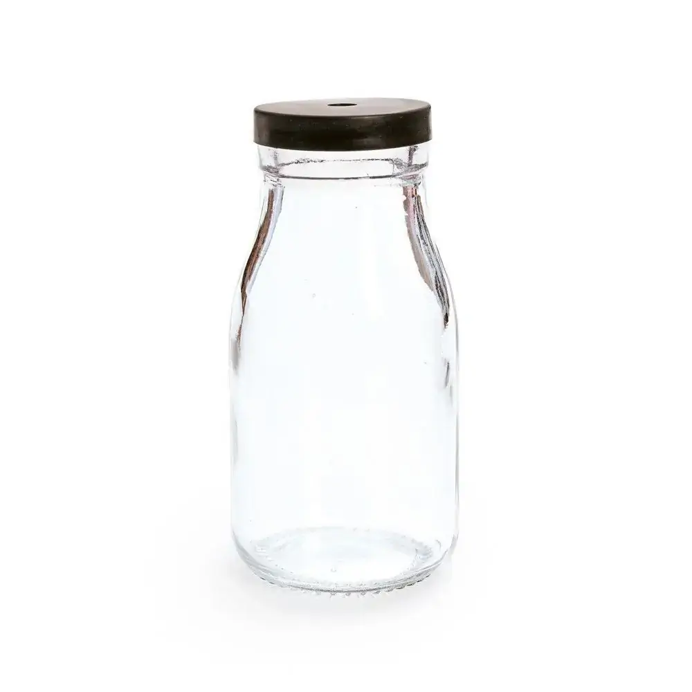 Garrafinha Cromus 200ml Leite Tampa Preta