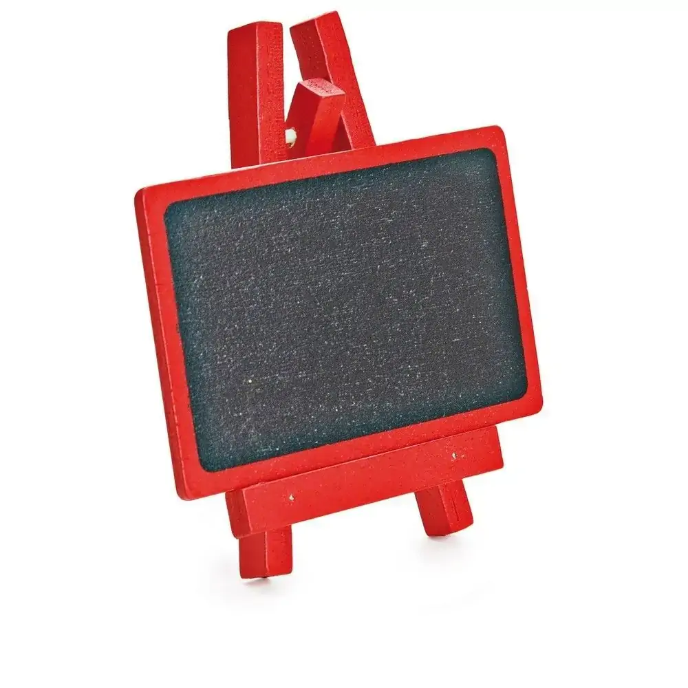 Mini Cavalete C/lousa Cromus 8cm Vermelho C/3